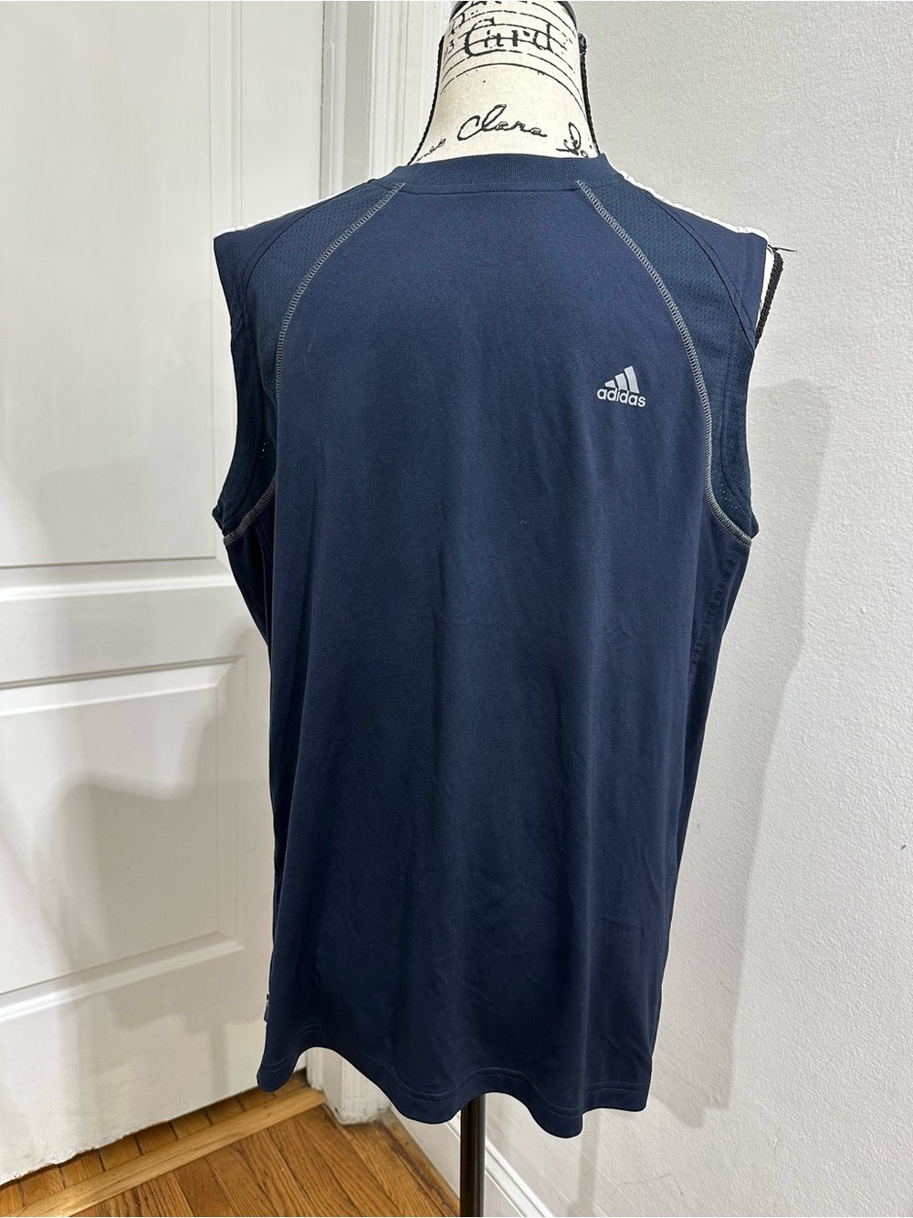 adidas Navy Sleeveless Athletic Tank Top